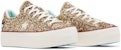 (W) Chiara Ferragni x Converse One Star Platform Ox 'Gold Glacier Blue' Emas Biru Glasiar. 562026C