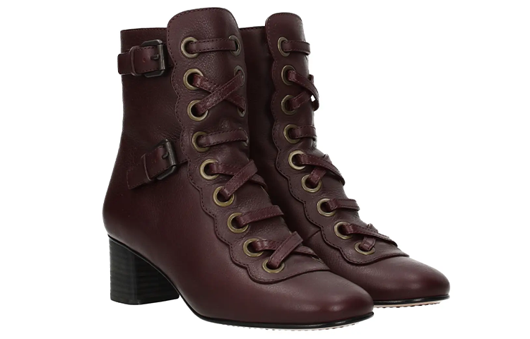 Lookbook (Women) Chloé Ankle Boot 'Burgundy Leather' CH291815B327C9-309