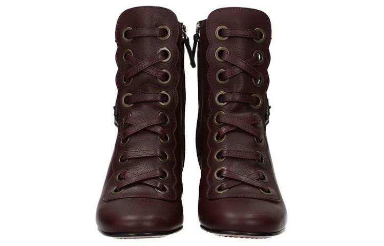 Shop (Women) Chloé Ankle Boot 'Burgundy Leather' CH291815B327C9-309