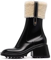 (Women) Chloé Ankle Boots 'Black Fur Trim' CHC21W544M9001 (Women) Chloé Ankle Boots 'Black Fur Trim' CHC21W544M9001
