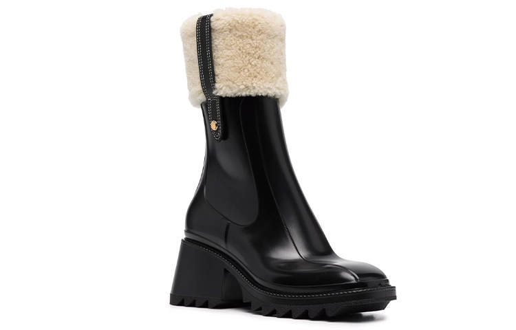 (W) Chloé Ankle Boots 'Black Fur Trim' 圖 2