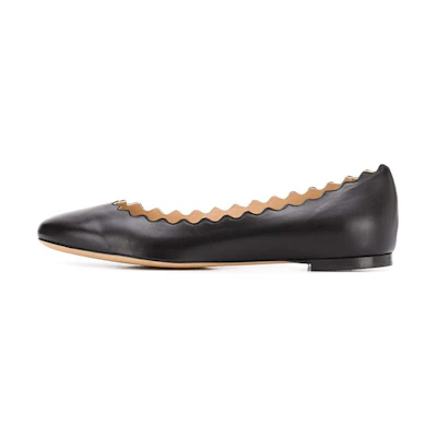 (W) Chloé Ballet Flats 'Fashionable Elegance - Black'