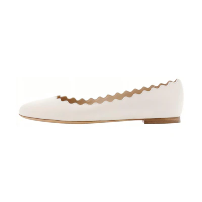 (W) Chloé Ballet Flats 'White Leather'