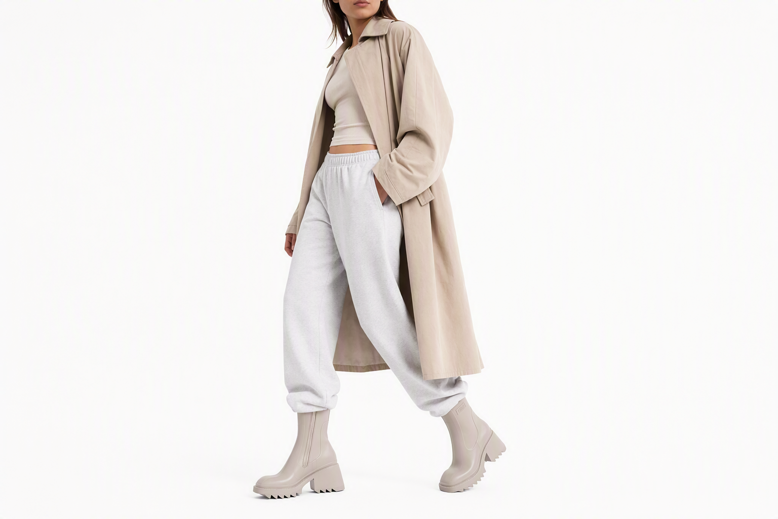 Order (Women) Chloé Betty Rain Boot 'Beige Fashion' CHC22A239Z228U