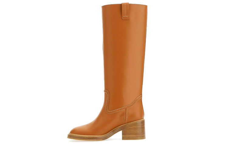 (W) Chloé Calfskin High-Top Boots 'Brown'