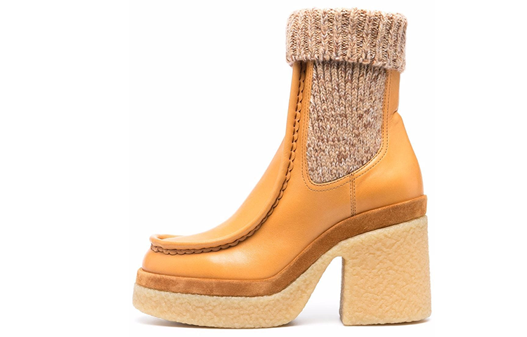 (W) Chloé Chelsea Boots 'Brown Wrap-Around Warmth'