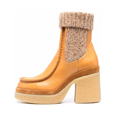 (W) Chloé Chelsea Boots 'Brown Wrap-Around Warmth'