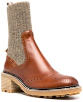 (W) 끌로에 조각 디테일 브라운 첼시 부츠 CHC20W375N4-236 Order (W) 끌로에 조각 디테일 브라운 첼시 부츠 CHC20W375N4-236