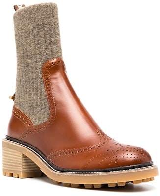 (Women) Chloé Chelsea Boots 'Carved Detail Brown' CHC20W375N4-236 Order (Women) Chloé Chelsea Boots 'Carved Detail Brown' CHC20W375N4-236