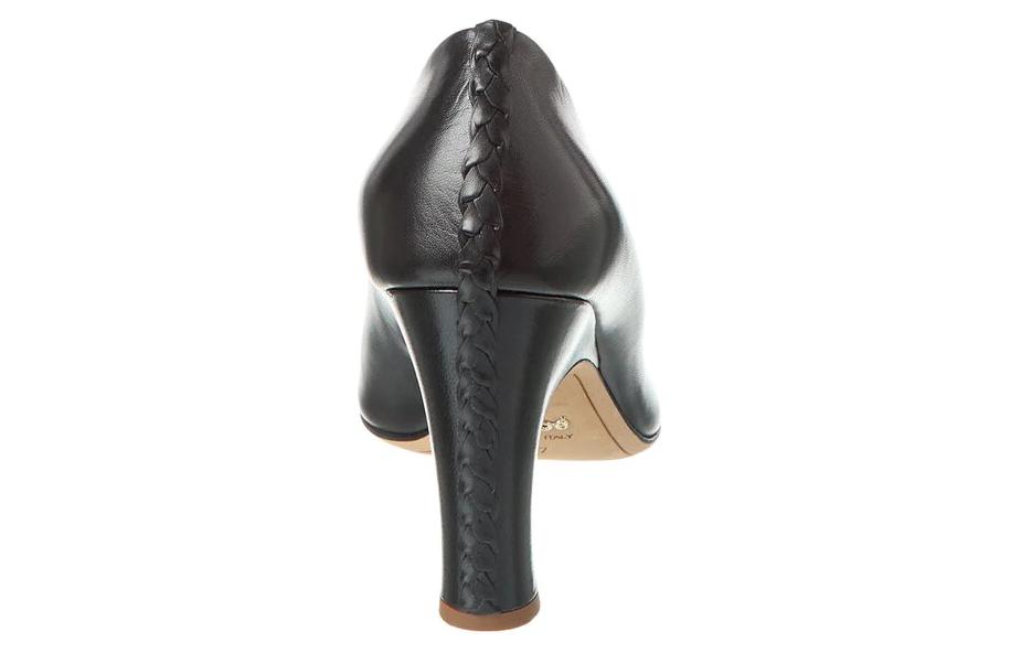 Shop Chloe 蔻依 羊皮 舒適休閒 粗跟 高跟鞋 8公分 女款 黑色