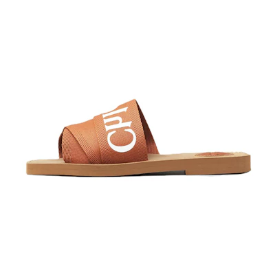 (W) Chloé Fashion Round Toe Slide 'Orange Brown'