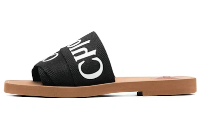 (Women) Chloé Flat Slide 'Black Logo'