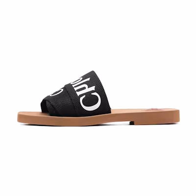 (W) Chloé Flat Slide 'Black Logo'
