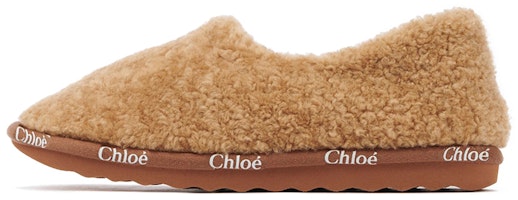 (Women) Chloé Flat Slip-On 'Brown Sheepskin' CHC21W547V8276 (Women) Chloé Flat Slip-On 'Brown Sheepskin' CHC21W547V8276