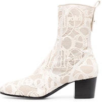(Women) Chloé Goldee Lace Ankle Boot 'White' CHC21S40-0D2 (Women) Chloé Goldee Lace Ankle Boot 'White' CHC21S40-0D2