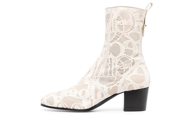 (Women) Chloé Goldee Lace Ankle Boot 'White' CHC21S40-0D2