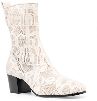 (W) Chloé Goldee Sepatu Boot Renda Pergelangan 'Putih' CHC21S40-0D2 Order (W) Chloé Goldee Sepatu Boot Renda Pergelangan 'Putih' CHC21S40-0D2