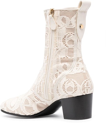 (W) Chloé Goldee Sepatu Boot Renda Pergelangan 'Putih' CHC21S40-0D2 Lookbook (W) Chloé Goldee Sepatu Boot Renda Pergelangan 'Putih' CHC21S40-0D2