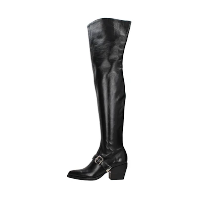 (W) Chloé High-Top Boots 'Black Leather'