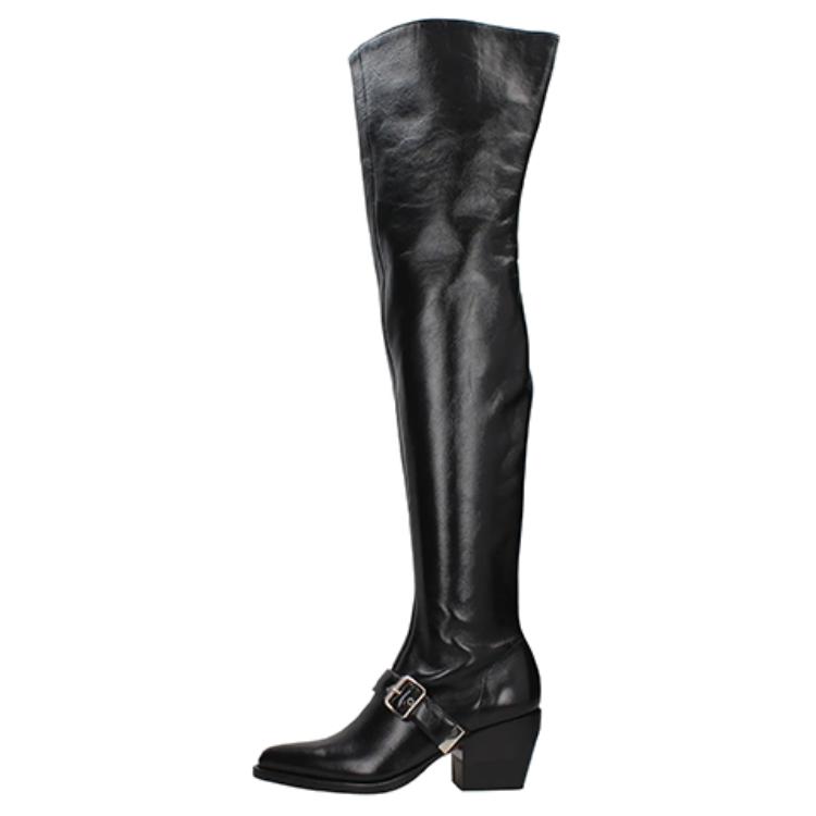 (Women) Chloé High-Top Boots 'Black Leather' CH31061A6B8S9-999