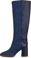 (Women) Chloé High-Top Leather Boots 7.5M 'Warm Wrap Blue' CHC22S519X145C (Women) Chloé High-Top Leather Boots 7.5M 'Warm Wrap Blue' CHC22S519X145C
