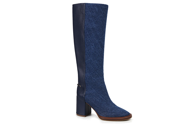 (W) Chloé High-Top Leather Boots 7.5M 'Warm Wrap Blue' 圖 2