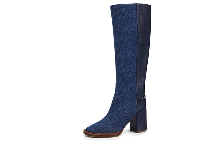 (W) Chloé High-Top Leather Boots 7.5M 'Warm Wrap Blue' 圖 3