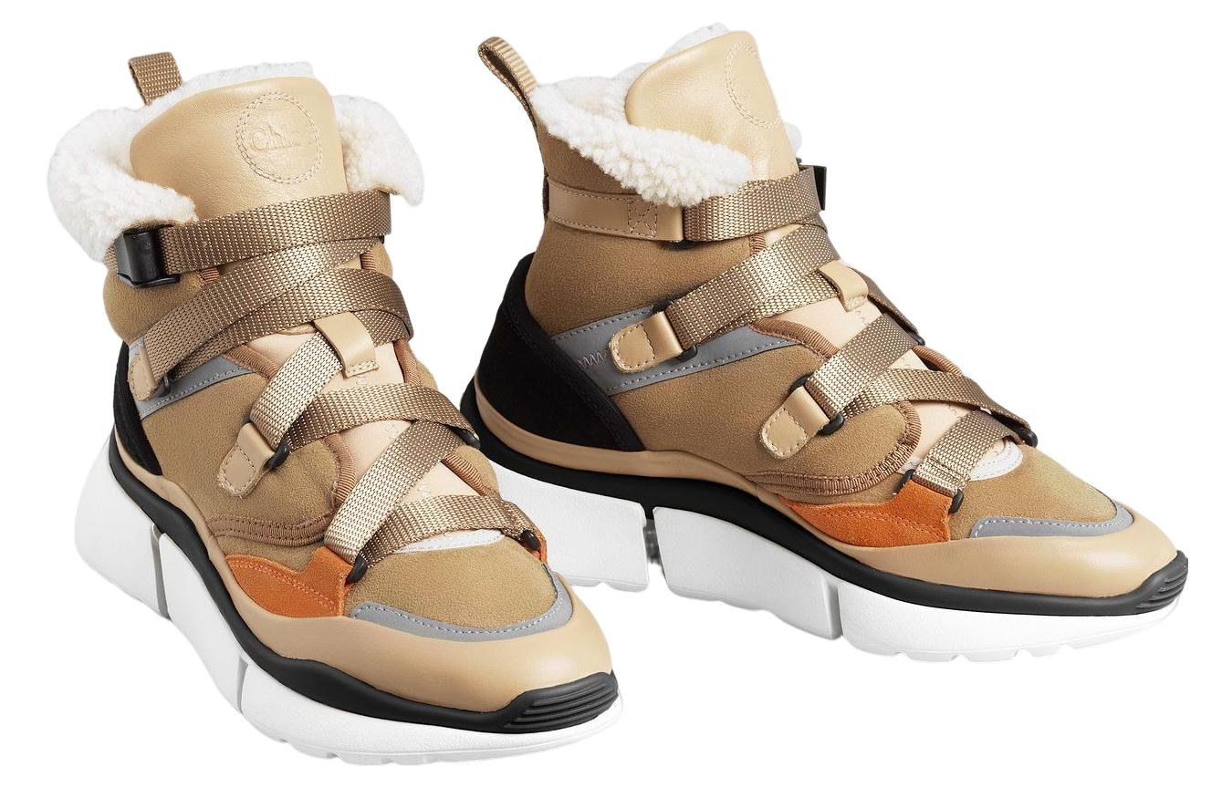 Lookbook (W) Zapatillas Altas Chloé 'Comodidad Marrón Simple' CHC19A05085219