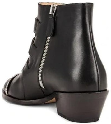 (Women) Chloé Idol Short Boots 'Black' 'Metallic Scallop Nappa' CHC21A482T0-0ZZ Shop (Women) Chloé Idol Short Boots 'Black' 'Metallic Scallop Nappa' CHC21A482T0-0ZZ