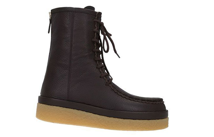 (W) Chloé Jamie 'Brown Textured Leather Lace-Up Ankle Boot' 圖 2