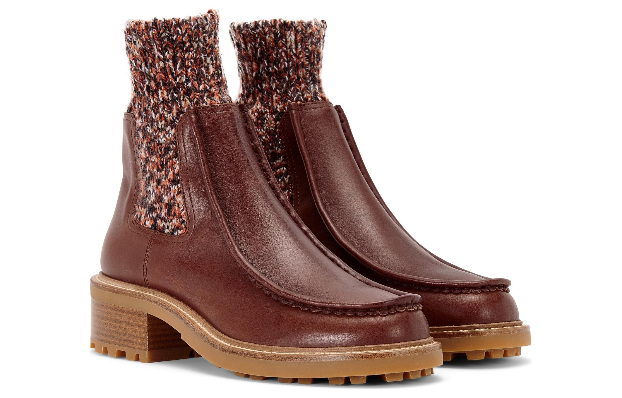 (W) Chloé Jamie Chelsea 'Knit Sock Brown' 圖 3