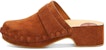 (W) Sandal Chloé Joy 'Kulit Velor Coklat dengan Tapak Kayu' CHC22S578T9244