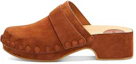 Buy (W) Sandalias Chloé Joy 'Cuero Terciopelo Marrón con Suela de Madera' CHC22S578T9244