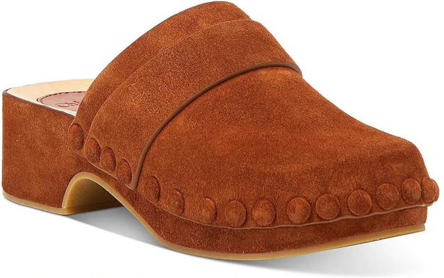 (W) Sandalias Chloé Joy 'Cuero Terciopelo Marrón con Suela de Madera' CHC22S578T9244 Lookbook (W) Sandalias Chloé Joy 'Cuero Terciopelo Marrón con Suela de Madera' CHC22S578T9244