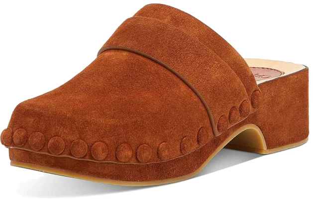 (W) Sandalias Chloé Joy 'Cuero Terciopelo Marrón con Suela de Madera' CHC22S578T9244 Shop (W) Sandalias Chloé Joy 'Cuero Terciopelo Marrón con Suela de Madera' CHC22S578T9244