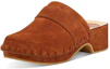 Shop (W) Sandalias Chloé Joy 'Cuero Terciopelo Marrón con Suela de Madera' CHC22S578T9244