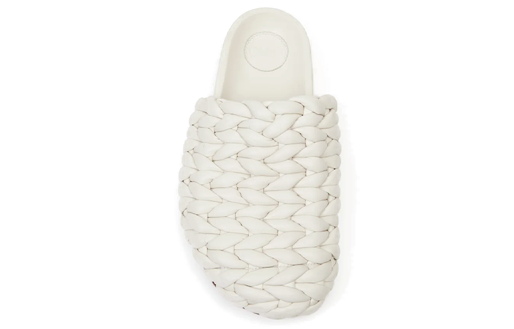 (W) Chloé Kacey Leather Flat 'White Weave' 圖 3
