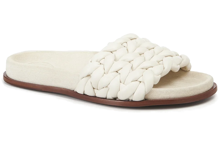 (W) Chloé Kacey Leather Woven Slide 'White' 圖 2