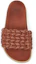 Shop (Women) Chloé Kacey Woven Leather Slide 'Red' CHC22S557X6841