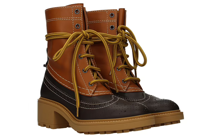 (W) Chloé Lauren 'Brown Casual Ankle Boot' 圖 2