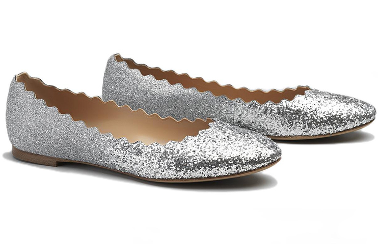 (W) Chloé Lauren Ballet Flat 'Silver' 圖 3