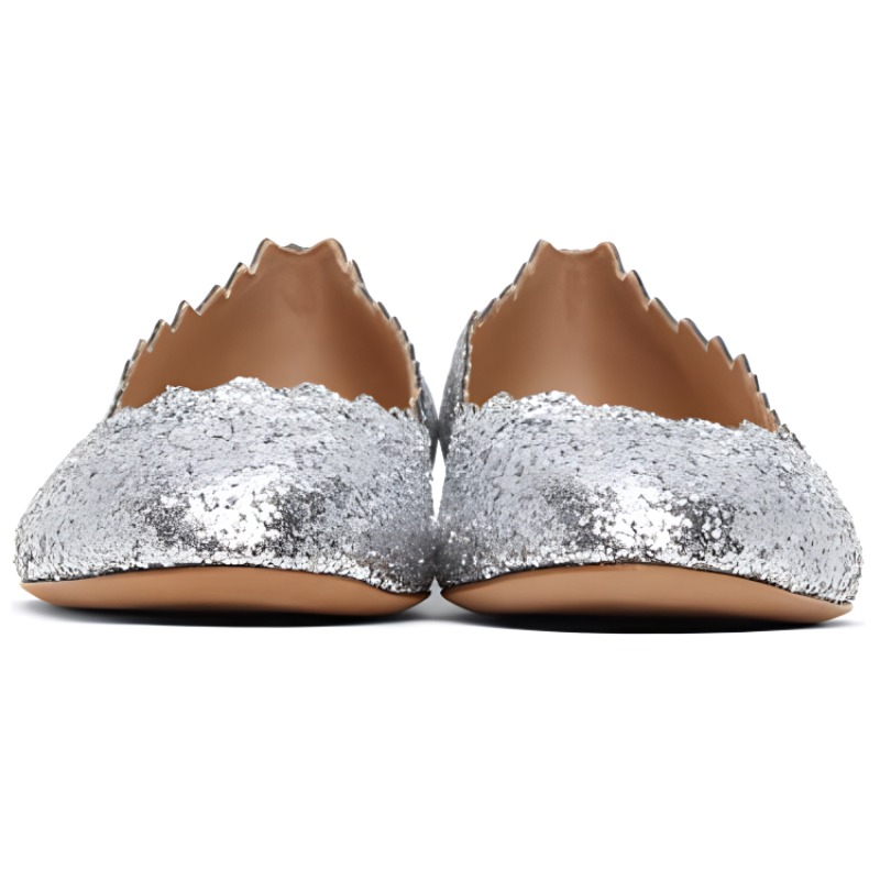 (W) Chloé Lauren Ballet Flat 'Silver' 圖 4