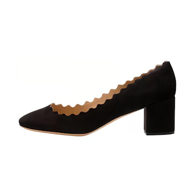 (W) Chloé Lauren High Heel 'Black Nappa Sheepskin'