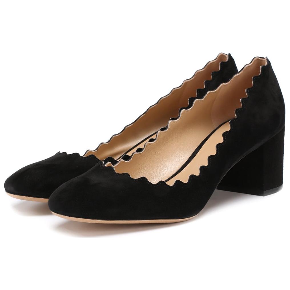 (W) Chloé Lauren High Heels 'Black Suede and Calfskin' 圖 3