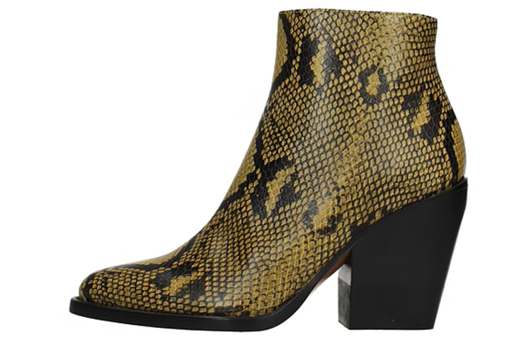 (Women) Chloé Lauren Leather Ankle Boots 'Beige' CHC18A05904-221