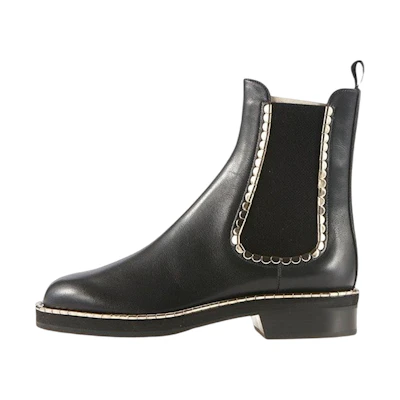 (W) Chloé Leather 'Fashion Short Chelsea Boot Black'