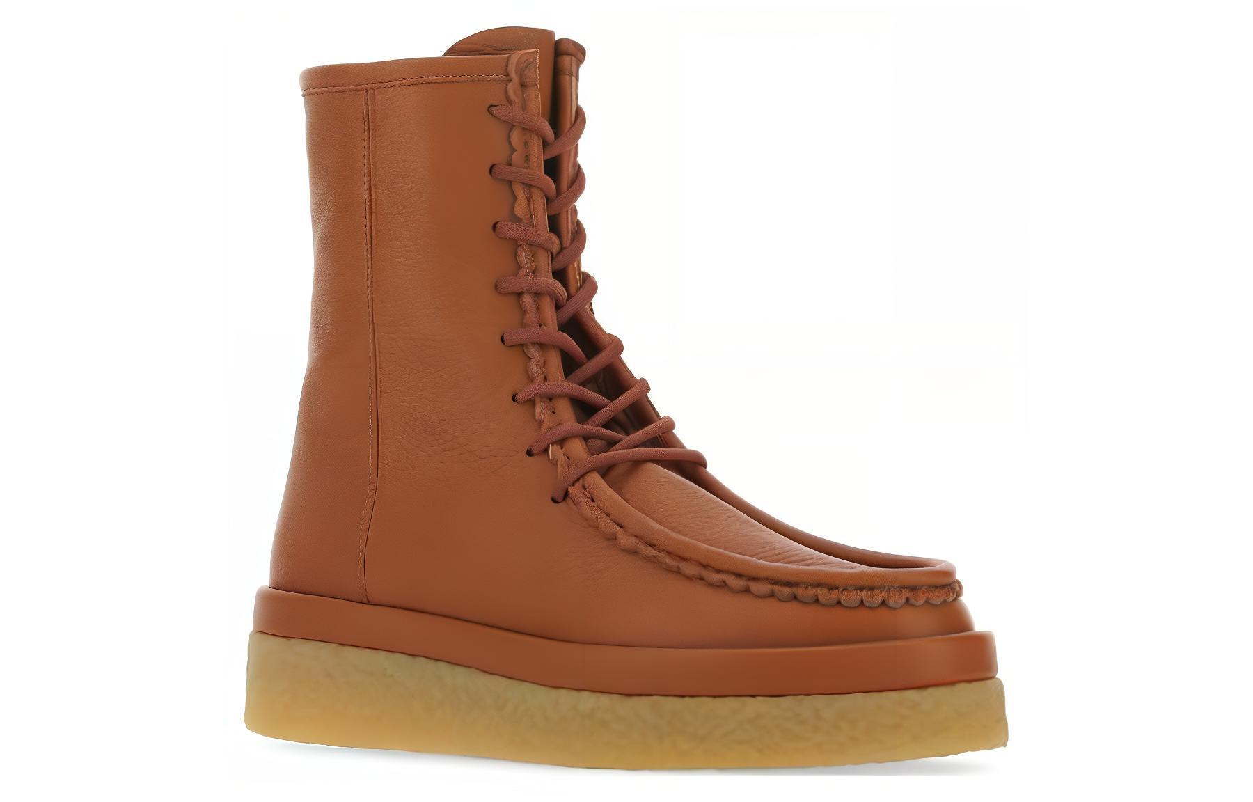 (W) Chloé Leather Ankle Boot 'Brown Fashion' 圖 3