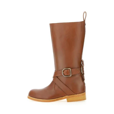 (W) Chloé Leather Ankle Boots 'Brown Fashion'
