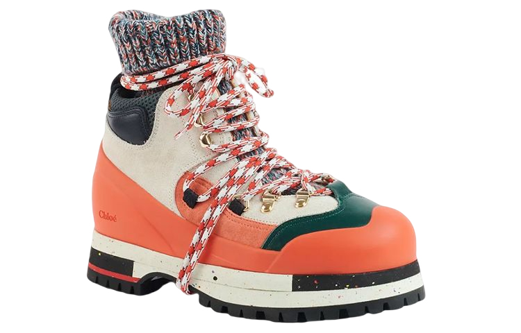 (W) Chloé Leather Ankle Boots 'Fashionable Orange Straps' 圖 3