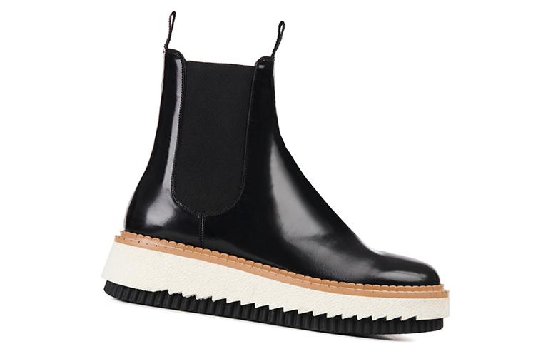 Order (W) Chloé Sepatu Chelsea Kulit 'Black Fashion' CHC22S591P0001